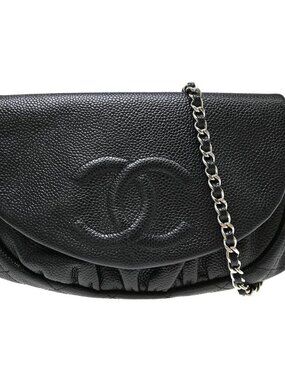 Chanel Calfskin Half Moon Flap WOC Wallet on Chain Shoulder Bag NQ11766